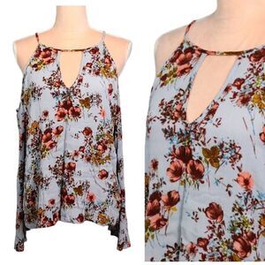 Mossimo Boho Floral Cold Shoulder Bell Sleeves Top Plussize XXL